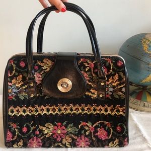 Vintage tapestry bag - large! (vegan)